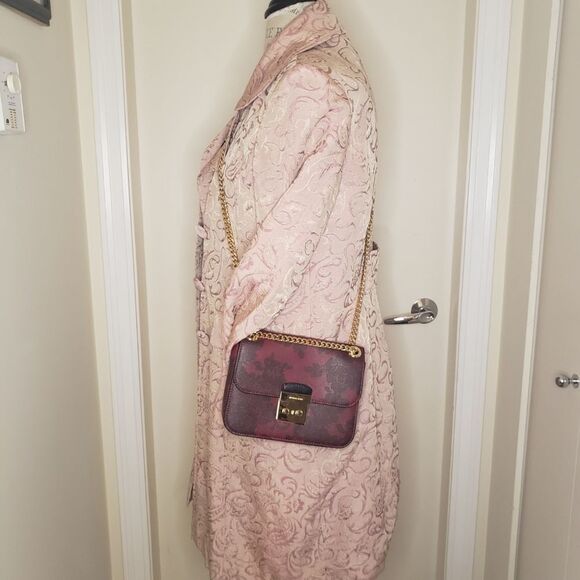 MK Burgundy Leather Lace Purse - Picture 1 of 12